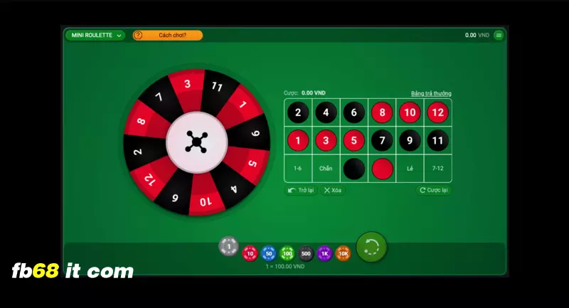 Mini roulette có rất nhiều thể loại cược và cửa cược hấp dẫn